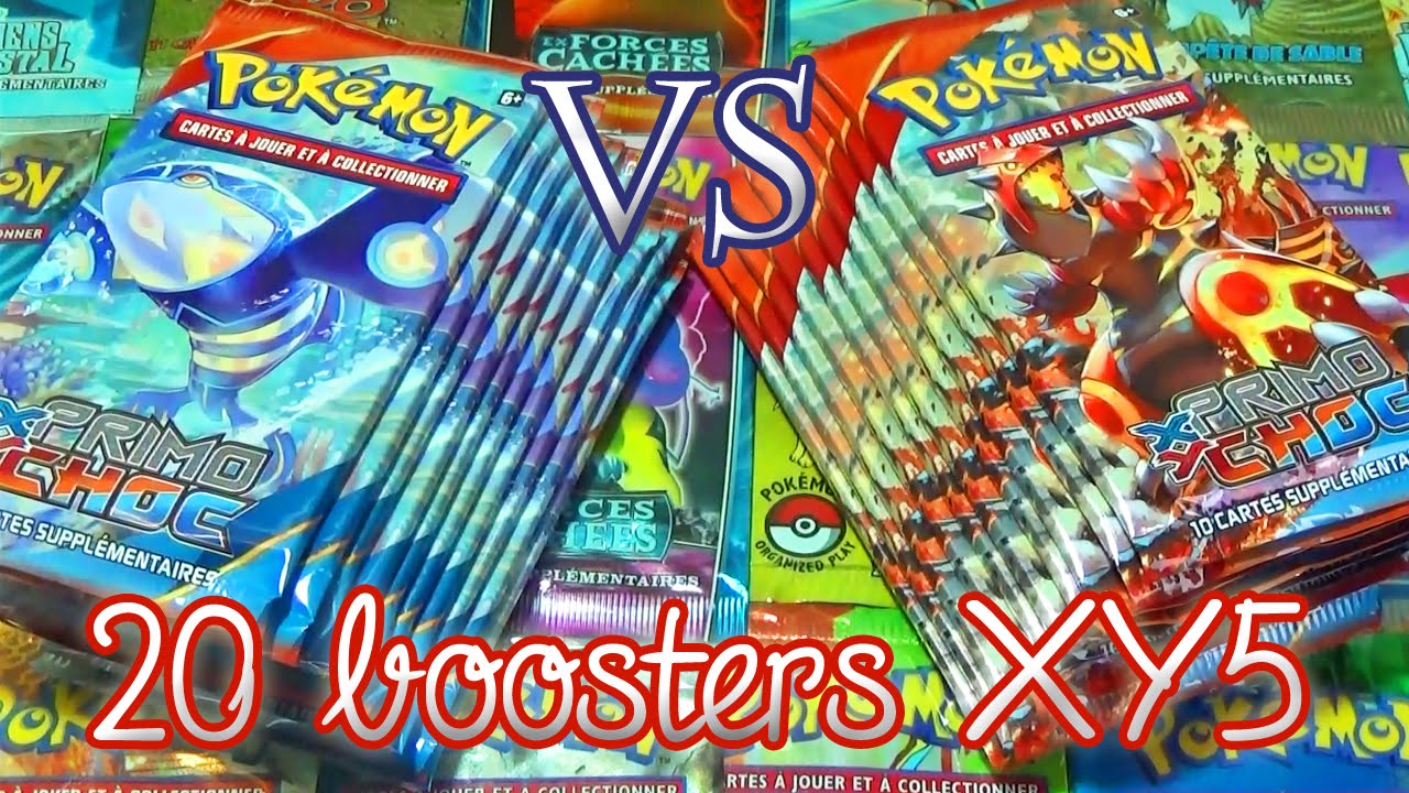 Ouverture de 20 boosters Pokémon XY5 Primo Choc - Primo Groudon VS Primo Kyogre !