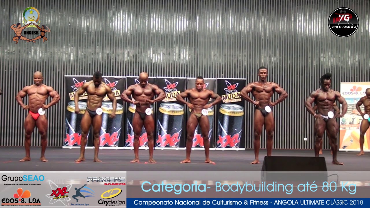 IFBB ANGOLA CAMPEONATO NACIONAL CATEGORIA BODYBUILDING ATÉ 80 KG - YouTube