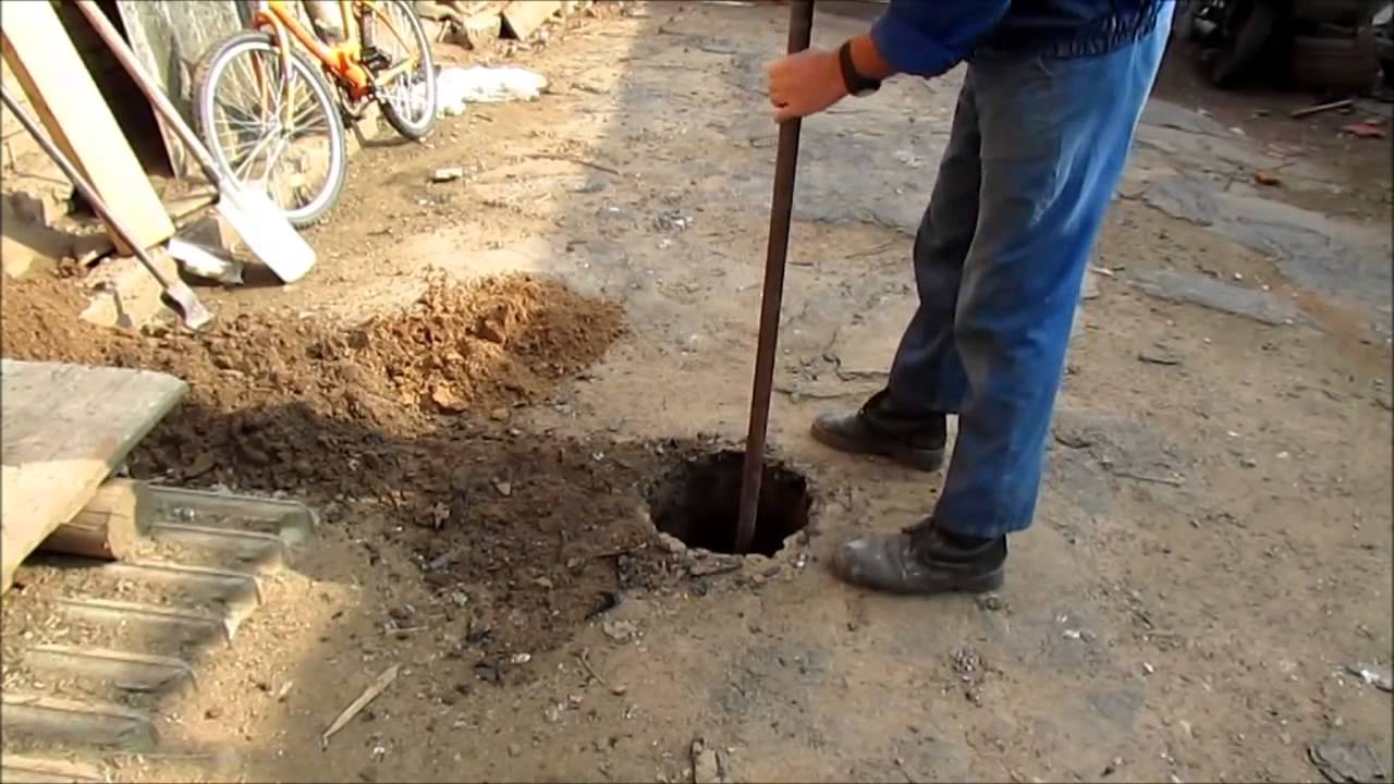 как выкопать яму - YouTube