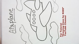 How to Draw- AIRPLANE Drawing Step by Step Tutorial for Kids @drawingclassforkids9764