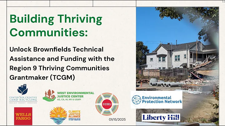 Building Thriving Communities: Funding with the Region 9 Thriving Communities Grantmaker (TCGM)