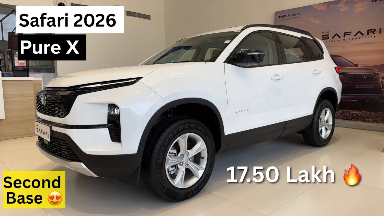 New Tata Safari ❤️ 2026 Pure X Updated 🔥 Second Base Model 