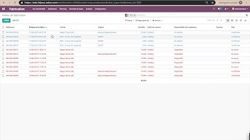 Mouvement de stock + Seuil de réapprovisionnement   ODOO