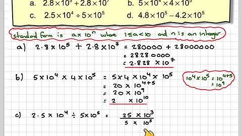 Calculating using standard form without using a calculator