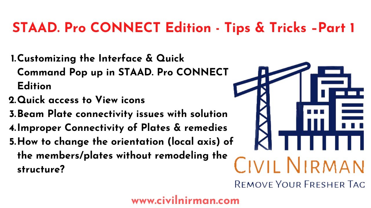 STAAD Pro Connect Edition Tips and Tricks Part-1 - YouTube