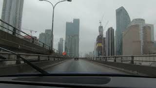 Toronto, Ontario - From Dundas Street East heading west via Gardiner Expressway