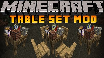 Minecraft Mods - TABLE SET MOD! STORE ITEMS ON YOUR TABLE! [1.4.7]