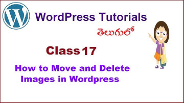 How to delete and move Images in WordPress Telugu | VLR Training Class 17