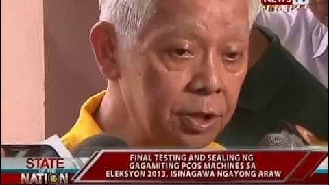 SONA: Final testing at sealing ng PCOS machines, isinagawa