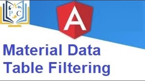 Angular Material - Data table Filtering
