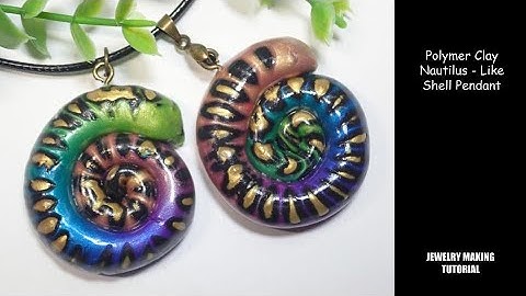 Polymer Clay Nautilus - Like Shell Pendant - Jewelry Making Tutorial