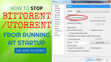 How To Stop BitTorrent/UTorrent from Running at Startup - The How-To Expert