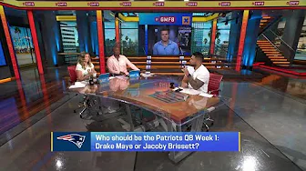 Who should be Patriots QB Week 1: Drake Maye or Jacoby Brissett? | 'GMFB' thumbnail