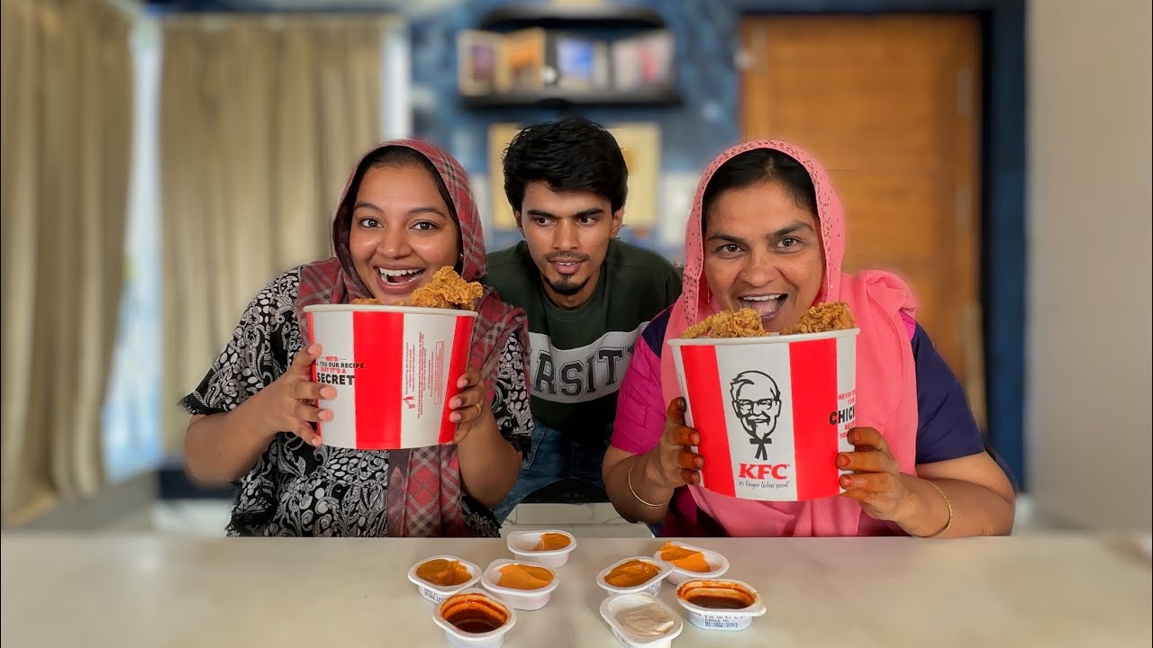 மாமியார் vs மருமகள் BUCKET நிறைய KFC CHICKEN EATING..😂😂