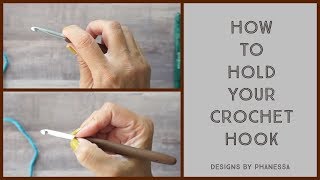 2 Different Ways to Hold a Crochet Hook - Catherine Crochets