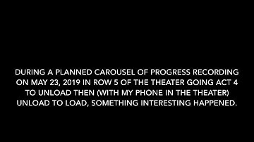 Walt Disney’s Carousel of Progress unload audio FAIL!