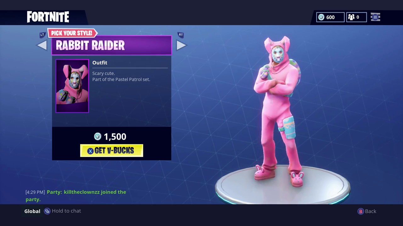 FORTNITE SHOP ITEMS 3-31-18 NEW EASTER OUTFITS!!"BUNNY BRAWLER" "RABBIT