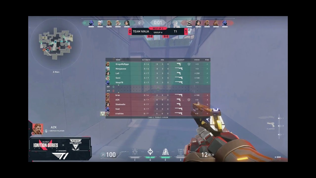 T1 vs TEAM NINJA  【T1×Nerd Street Gamers VALORANT Showdown】