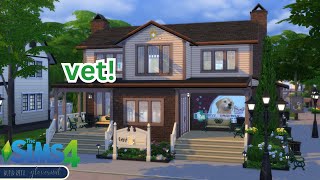 I built a vet clinic for newcrest in the sims 4 // Newcrest Project 8/15