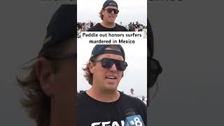 Loved Ones Of Callum Robinson, Jake Robinson And Carter Rhoad Attended A Paddle Out At Dog Beach.