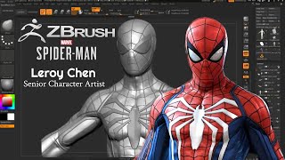 Zbrush summit - How insomniac games made Spider-Man suit webbing #pixologic #zbrush #spiderman