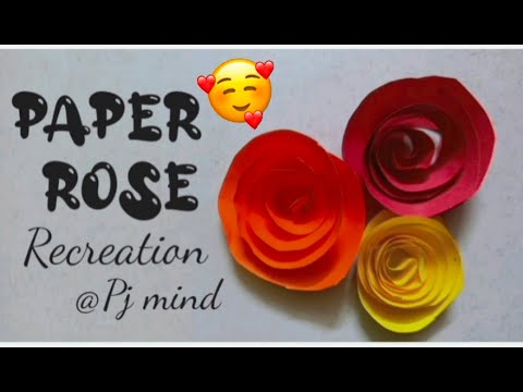 How to make Paper Flower /Paper Rose |Recreation of @Pj mind /paper flower making