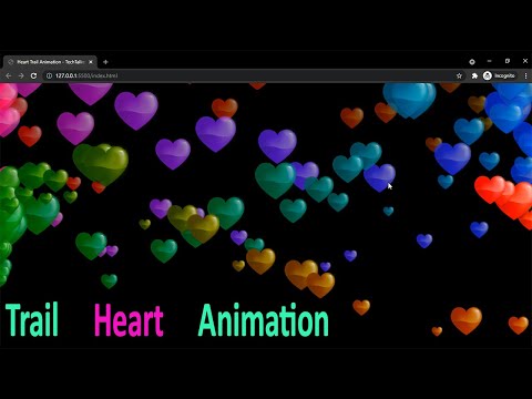 Heart Trail Animation   ||   CSS + JavaScript   ||   coding tutorial