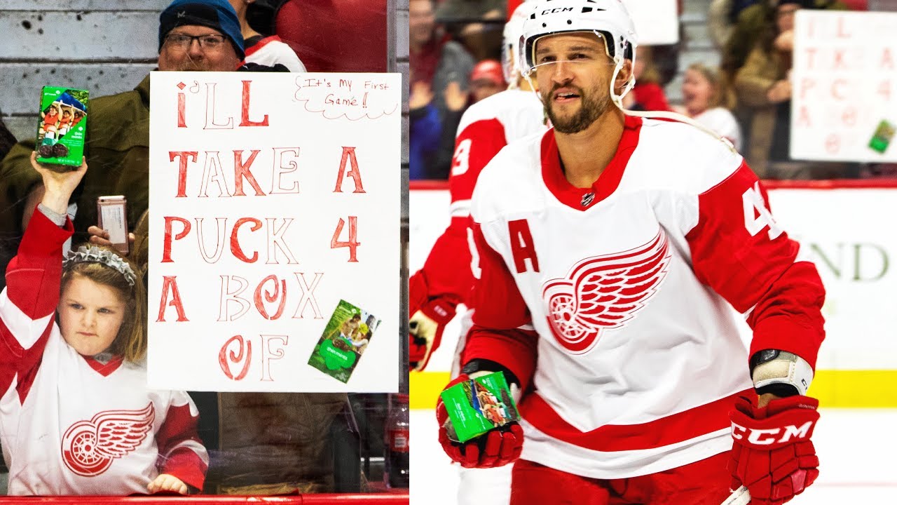 NHLers handing pucks out to fans for candy | ProHockeyTalk | NBC Sports