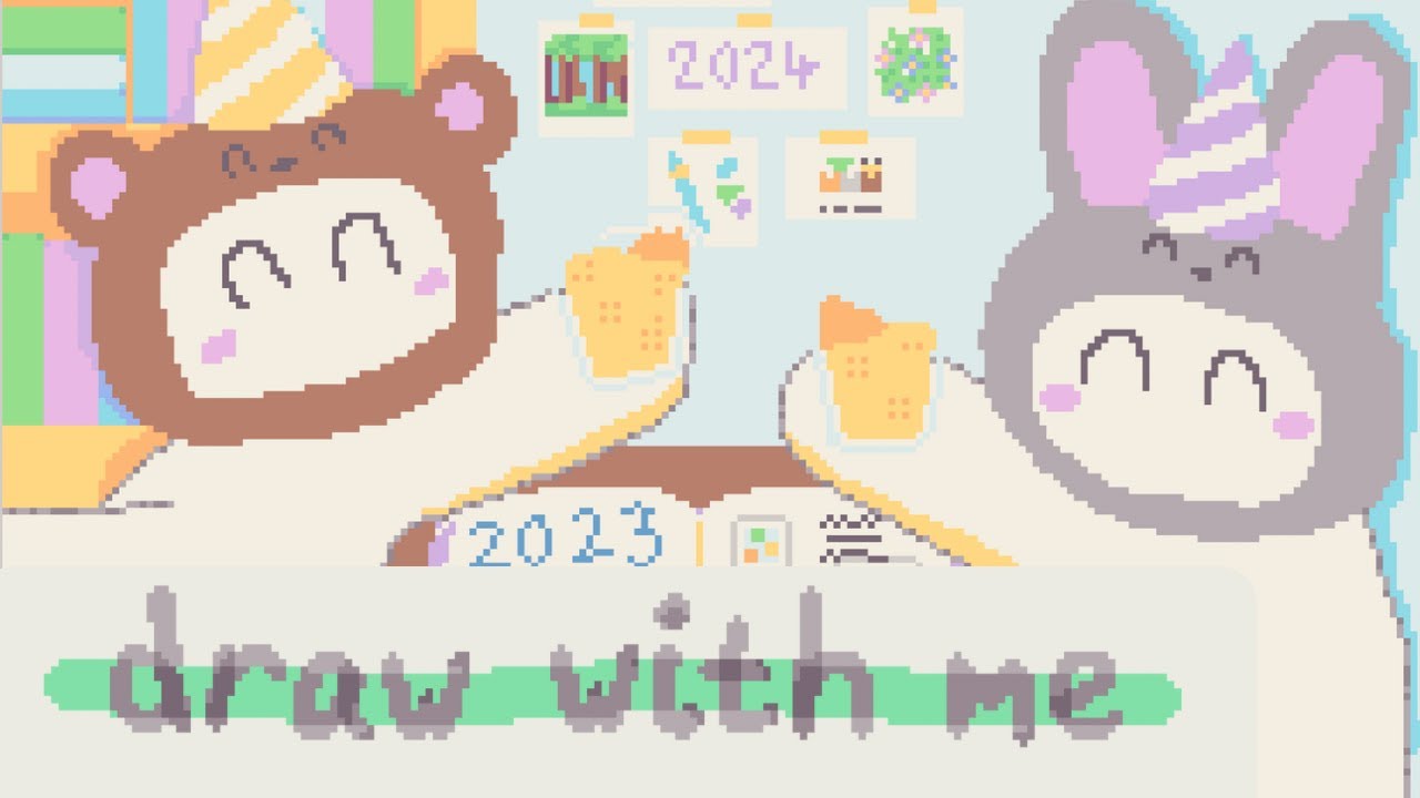 Draw with Me | January goals, December reflections | Pixel Art Process ...