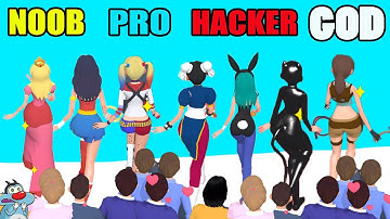 NOOB vs PRO vs HACKER vs GOD Oggy In Makeover Run | Vitamin Gameplay