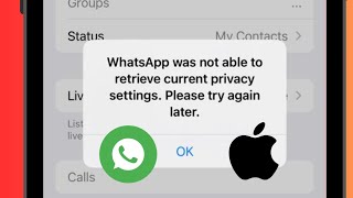 How To Fix WhatsApp Was Not Able To Retrieve Current Privacy Settings Please Try Again Later iPhone