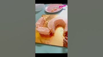 How to make 5 number cake with round cake #minivlog #cakedecorating