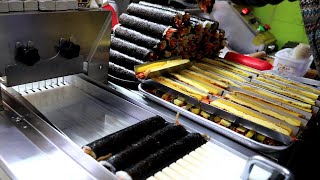 김밥 기계가 말아주고 썰어주는 6가지 김밥 / gimbap machine, six types of kimbap / korean street food
