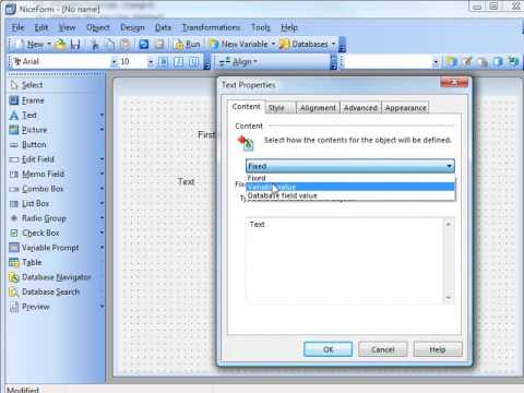 How can I connect text with variable