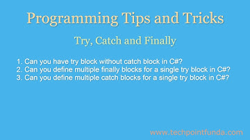 Try Block without Catch Block | Multiple Catch Block | Multiple Finally Block #techpointfundamentals
