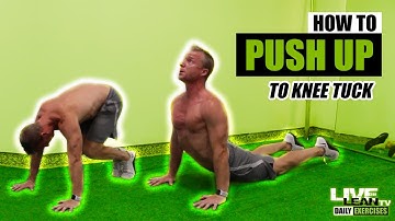 How To Do A DIVE BOMBER PUSH UP TO KNEE TUCK | Exercise Demonstration Video and Guide