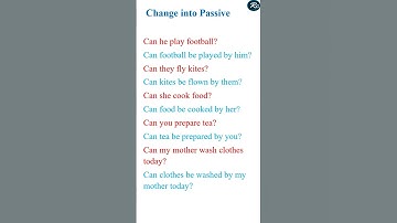 Change into passive | Active Passive | English Grammar