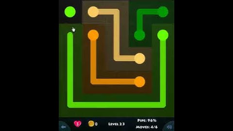 flow game facebook - green pack level 23 Connect the dots