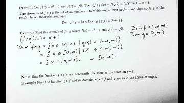 Precalculus, Lecture 13, Part 2, Composition of functions