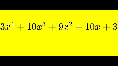 Factoring a quartic polynomial