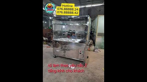 Tủ hâm nóng 8 khay 2 nồi dành cho quán cơm phần lh 0768888824  #tuhamnongthucan #tủhâmnóngthứcăn