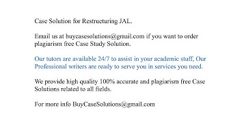 Case Solution Restructuring JAL