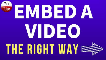 How To Embed A YouTube Video ✅