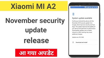 MI A2 November security update release