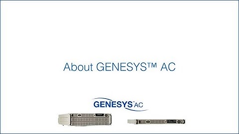 TDK-Lambda GENESYS™ AC Series - Models and Key Specs