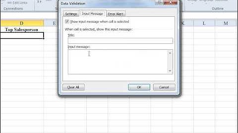 How To Create Dropdown Menus in Excel 2010