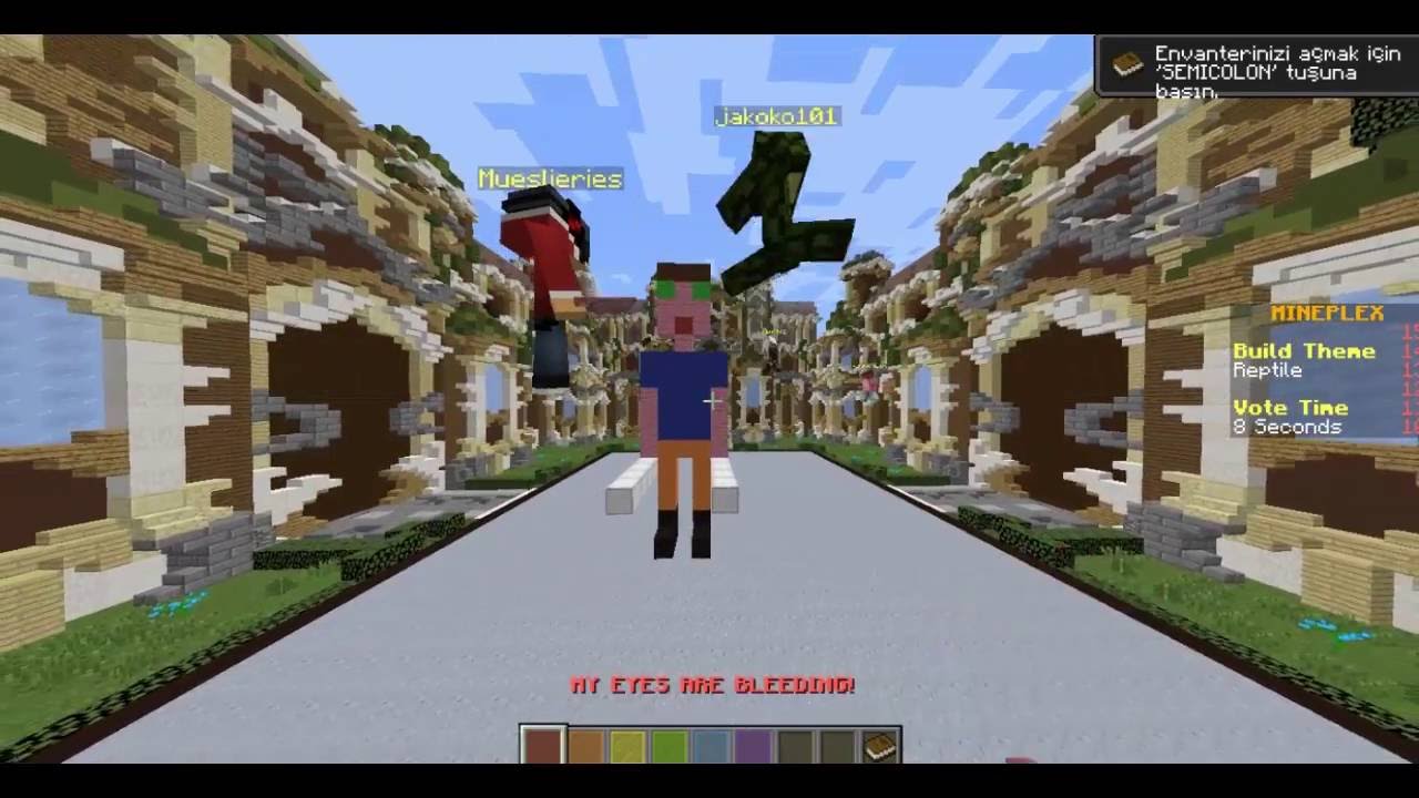 Minecraft Master Builders Bölüm 1 Mineplex te kopuyoruz - YouTube