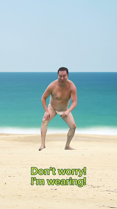 Do you think I’m naked!? #shorts  #tonikaku   #tony  #summer  #beach