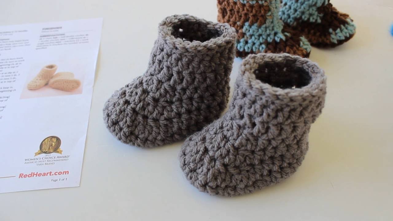 Spænde Mart farve How to crochet cozy and Warm Crochet Baby Boots - YouTube