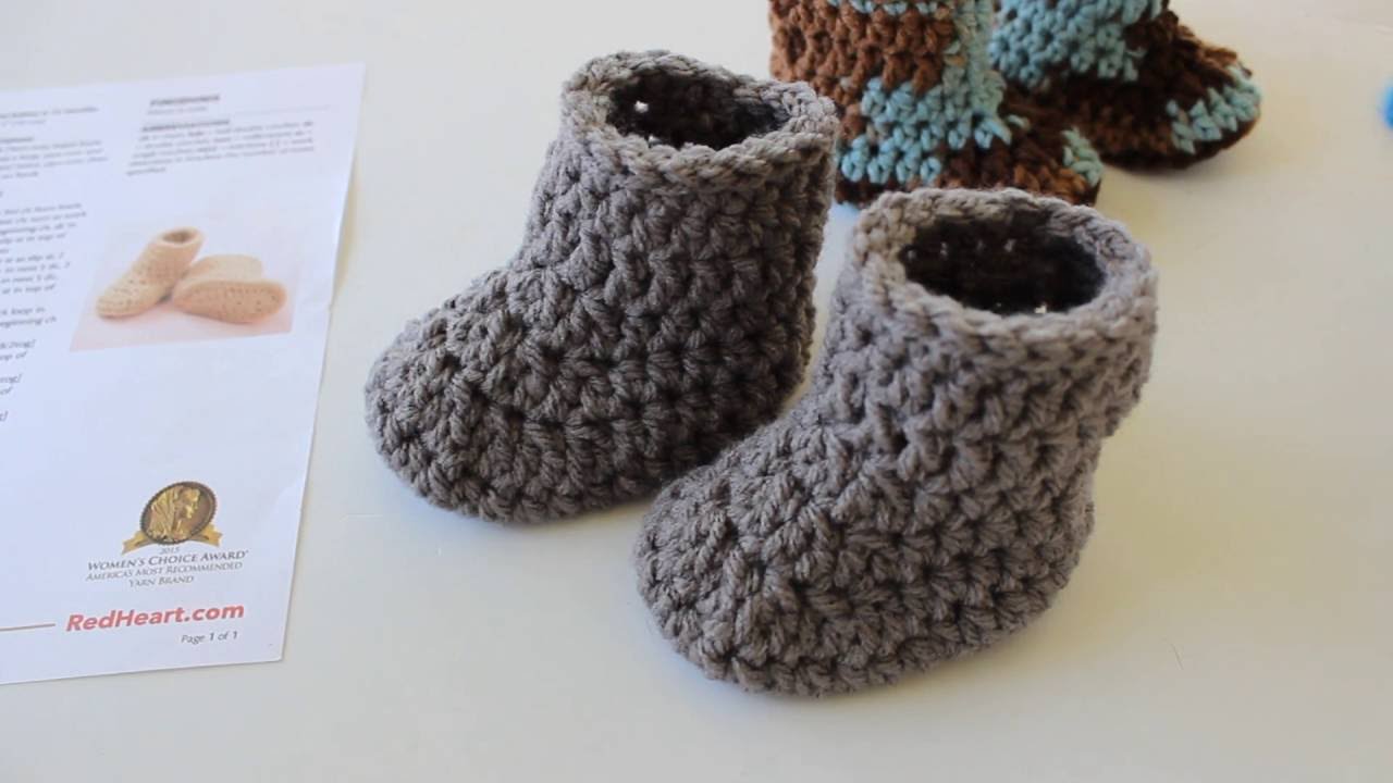 crochet baby slippers